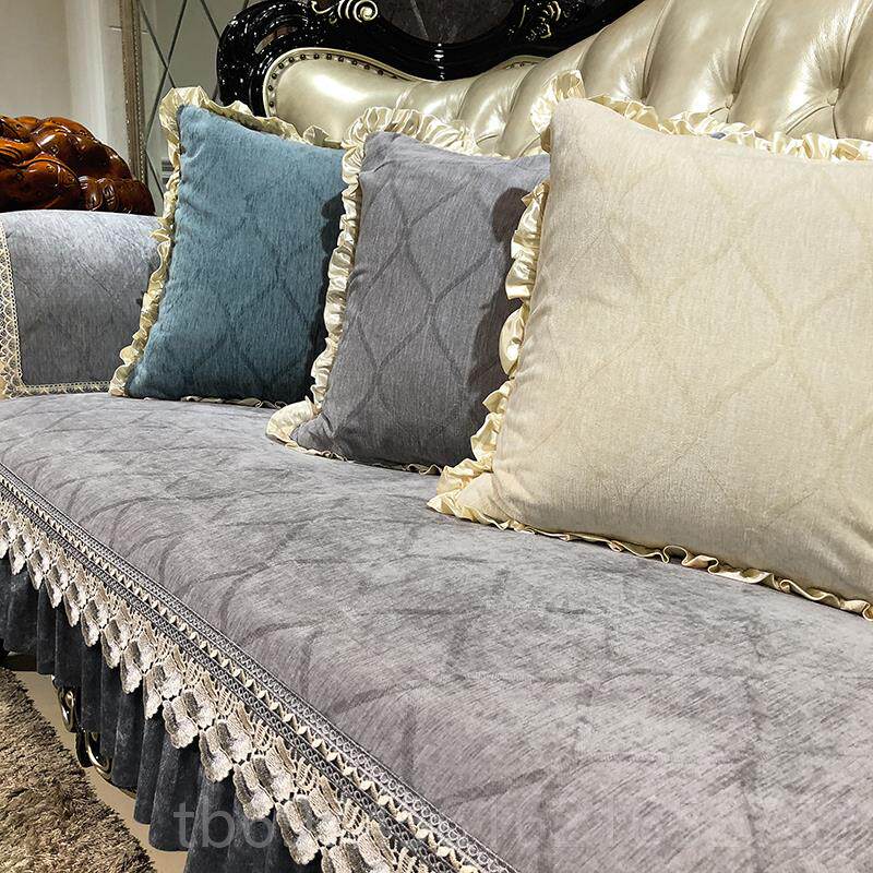 新款2式沙发坐欧垫四季通用布艺贵妃1组合简约现代防滑高档奢华3