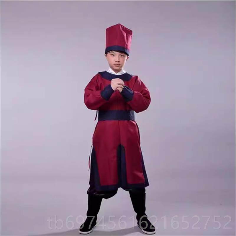 新款元旦儿童演出明制古服装役服装男衙童捕快侍古卫官兵代轿夫飞