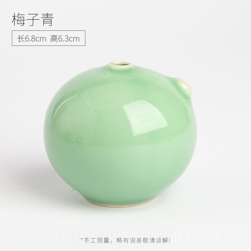 新款御宝阁景德陶瓷器书滴水摆件砚台专用开片釉砚滴水滴磨墨条研