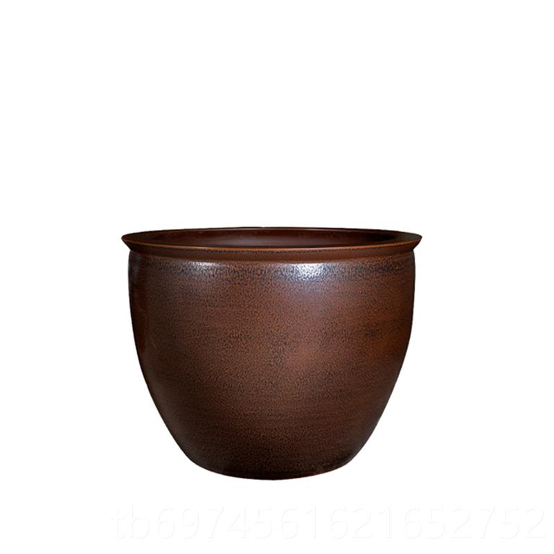 新款景镇陶瓷器缸办公室客厅摆件水缸鱼庭院大缸鱼养德盆锦鲤缸乌