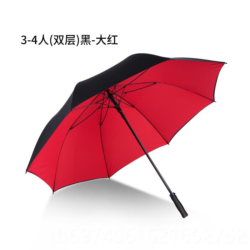新款特大迎宾雨伞长柄超大三人34人加大风纯色酒店定制log四o广告