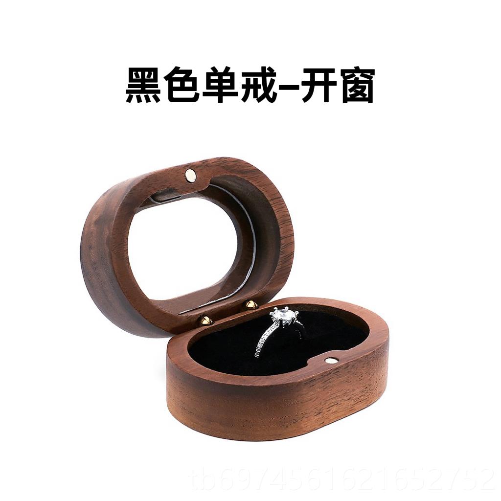 新款珠宝首饰制盒展示求婚戒指盒定耳钉戒吊坠质收纳盒木结婚对盒