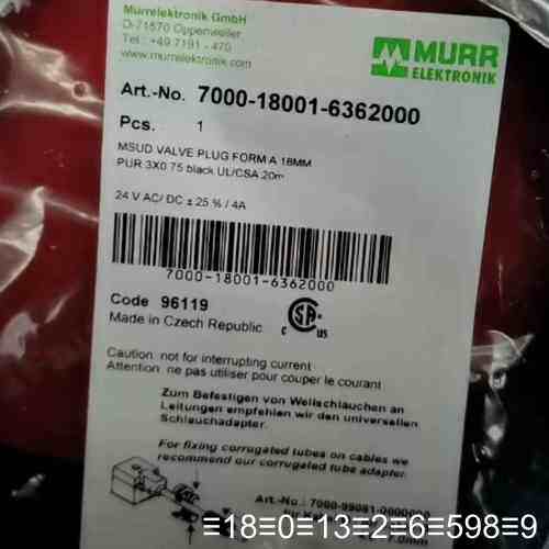 Murr 7000-18001-6362000 穆尔电磁阀用议价