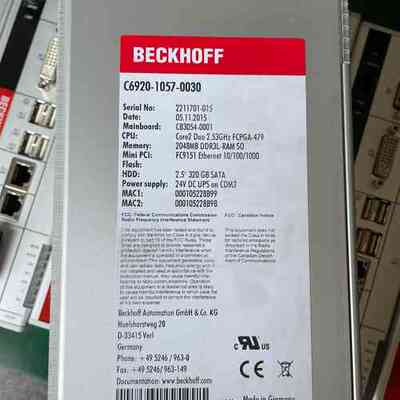议价BECKHOFF倍福 工控机C6920-1057-0030维修