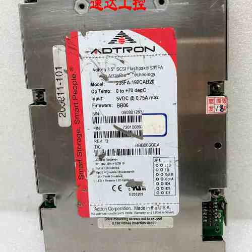 S35FA-192CAB20 ADTRON 192MB SCSI 50针工业固态硬盘