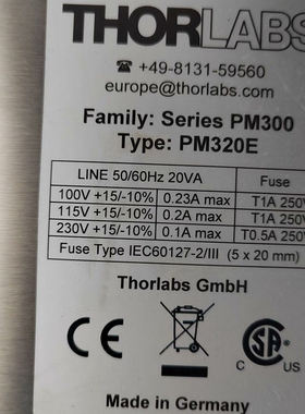 双通道台式光功率计能量计 Thorlabs 索雷博 PM32