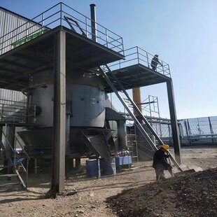 河北张家口新型无烟碳双段式煤气发生炉小型煤气生成炉排渣转换气