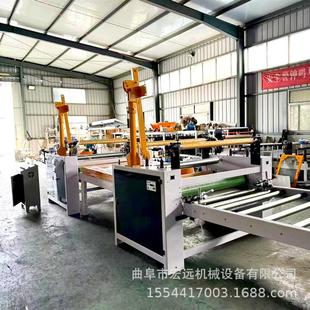 竹炭纤维木饰面板贴面机 pet高光板生产线 pur肤感板平贴机