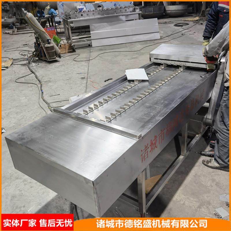 带鱼罐头预处理设备 冻带鱼切段机 带鱼段切断机 挂冰设备