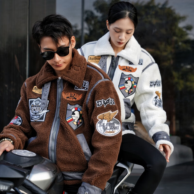 杜汉摩托车骑行服卫衣宽松长袖加绒加厚秋冬骑士外套防摔夹克男女
