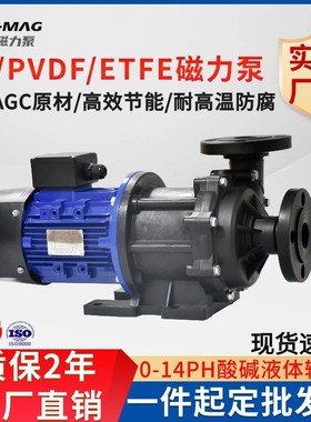 pp工程塑料泵 次氯酸钠化工输送泵 dn50电泳磁力驱动循环泵