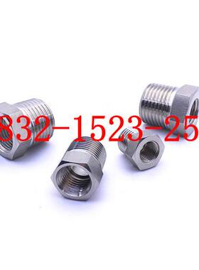 304不锈钢六角双外丝转接头螺纹对丝NPT1/43/8ZG1/2-3/4-16UNF