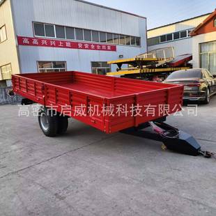 生产吨单轴自卸箱板拖车农用挂车翻斗货箱多功能自卸转运挂车