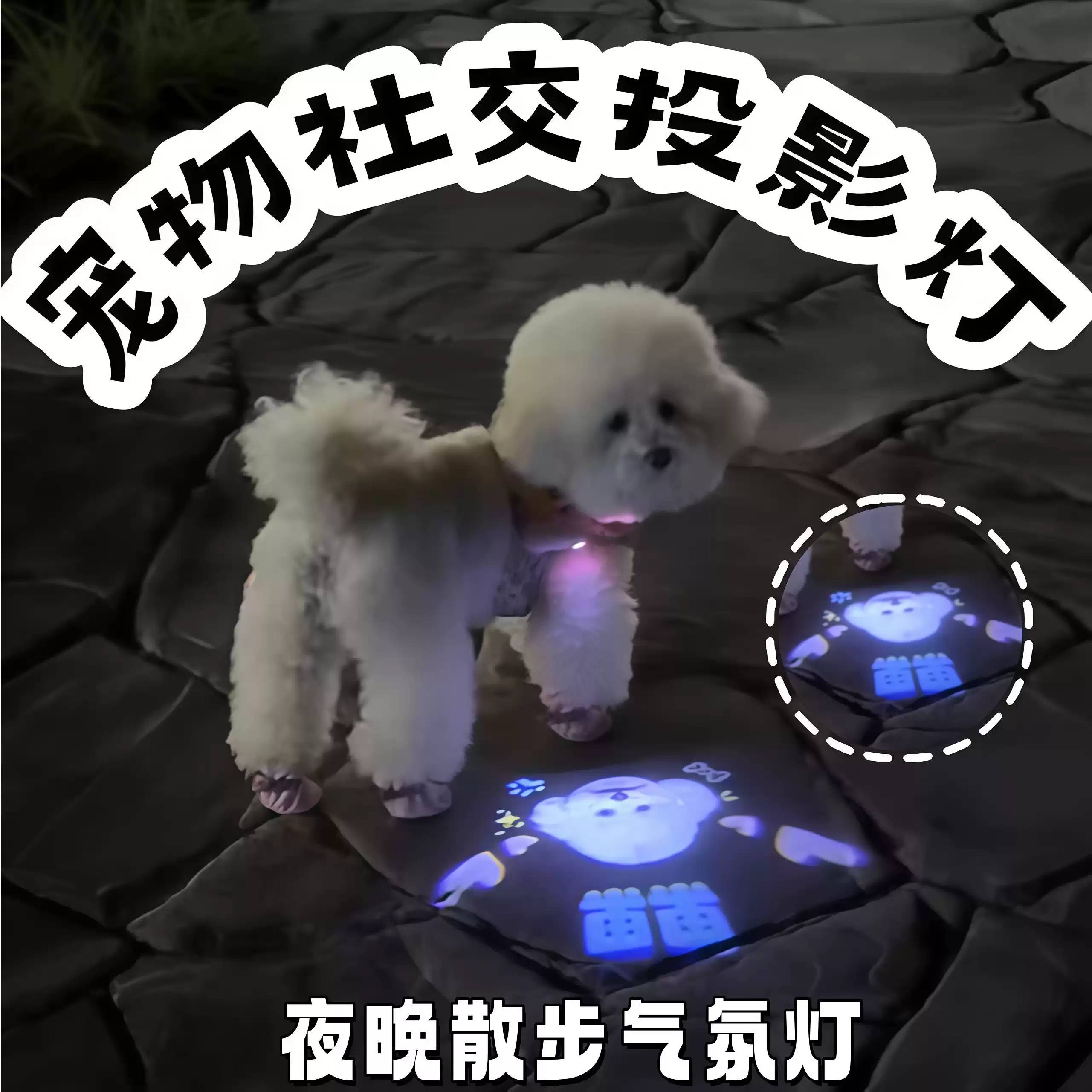 宠物社交投影灯狗狗夜行防丢+LED
