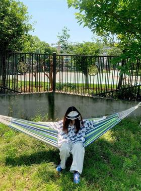 出口359元！BlissHammocks清新条纹户外吊床露营休闲娱乐配收纳袋