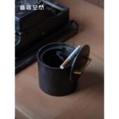 工业风格 饰礼物 密封烟灰缸盖客厅和办公室反飞灰覆古手工铁烟杯装