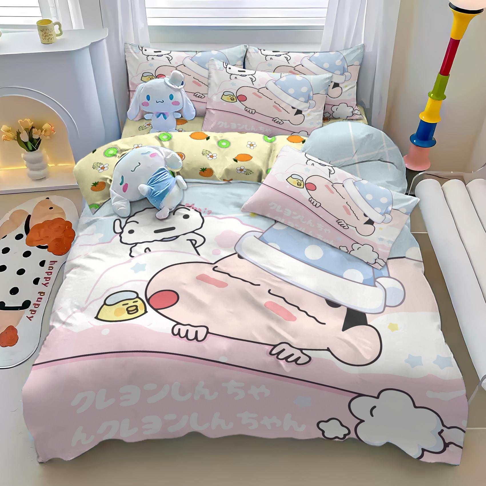 全棉卡通蜡笔小新1.5床四件套儿童房学生宿舍单人床印花1.2三件套,床上用品,床品套件/四件套/多件套,淘宝优惠券,粉丝福利购,淘宝优惠卷