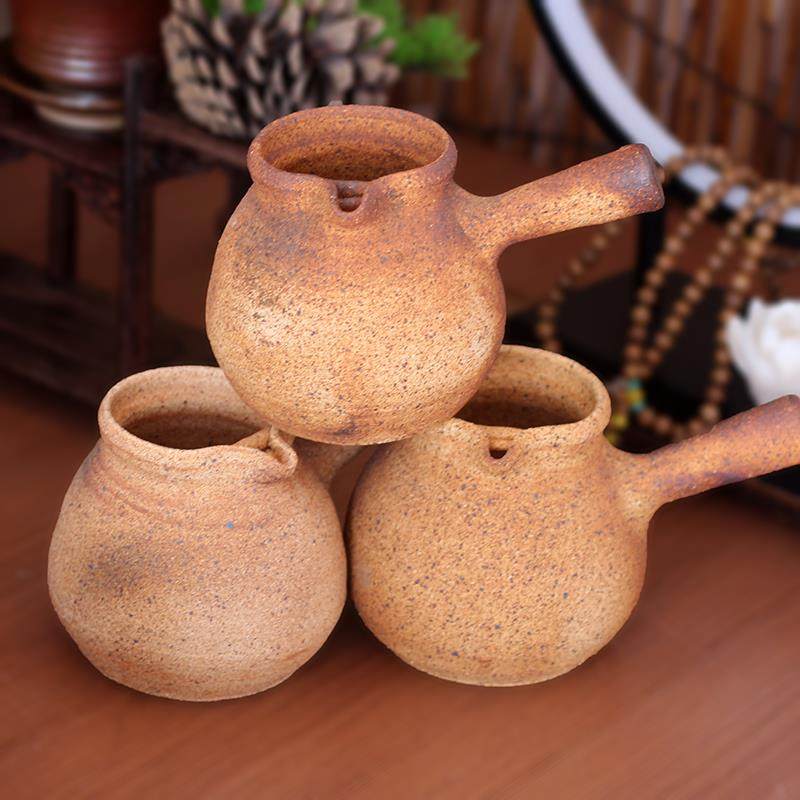 云南围炉手工粗陶柴烧土陶罐煮茶壶茶具茶器公道杯烤茶罐