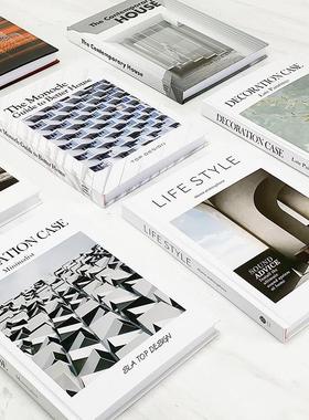 现代简约欧式轻奢精装家居类彷真书摆件样板房样品屋展示中心书房