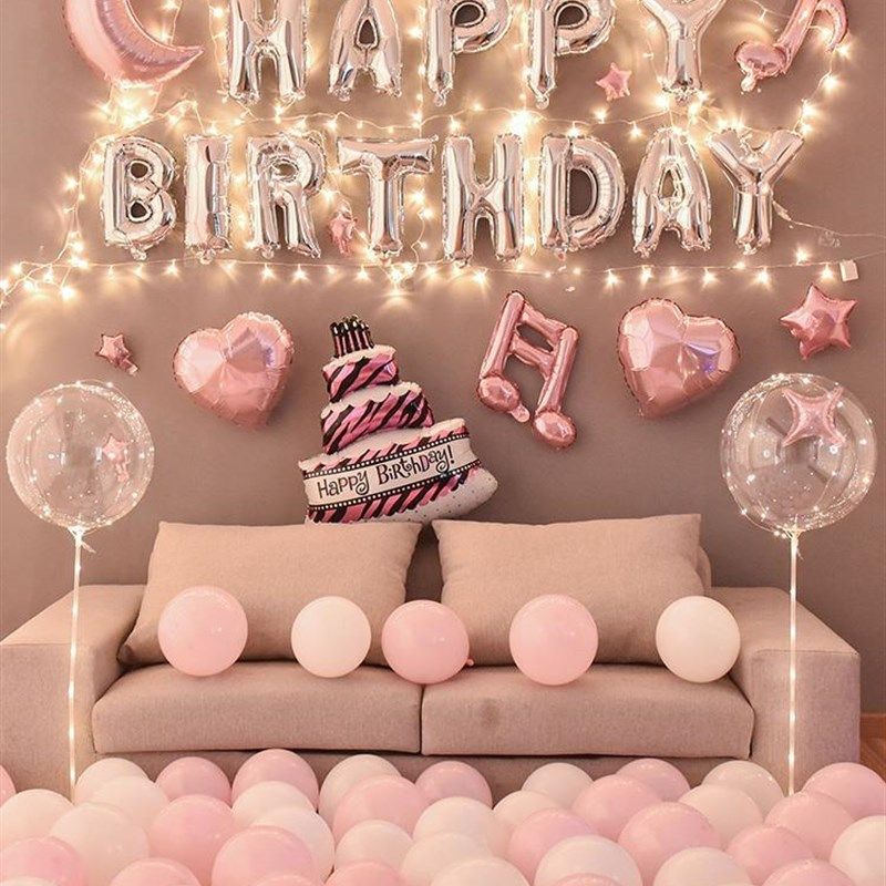 母亲拍照生日装饰场景布置老公家里老婆百天惊喜11-12-13岁14女儿