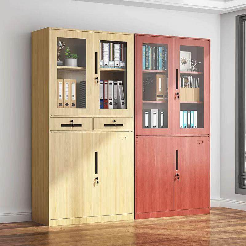 木纹转印办公室文件柜钢制财务柜家用储物书柜玻璃铁皮柜,商业/办公家具,办公储物柜,淘宝优惠券,粉丝福利购,淘宝优惠卷