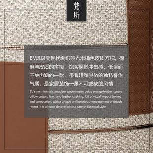 饰 GZ6MFANCY轻奢简约现代样板房客厅沙发设计师靠垫米橘色装