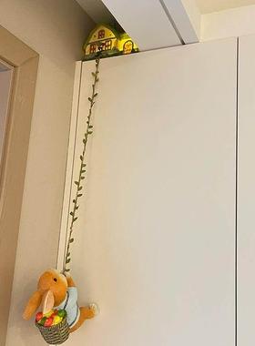 可爱爬藤小兔子挂件家居装饰品动物壁挂户外庭院阳台造景装饰盆挂