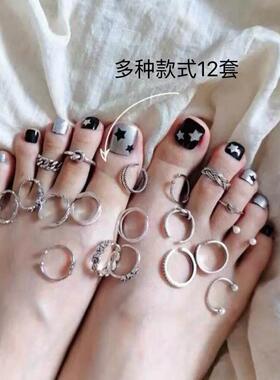 脚趾戒脚戒指女脚趾环脚指瑜伽脚戒指女款足戒脚趾头戒子开口网红