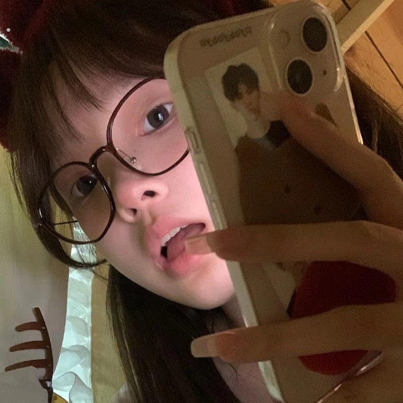 超轻90复古眼镜框女圆框眼镜架近视冷茶色可配度数素颜神器