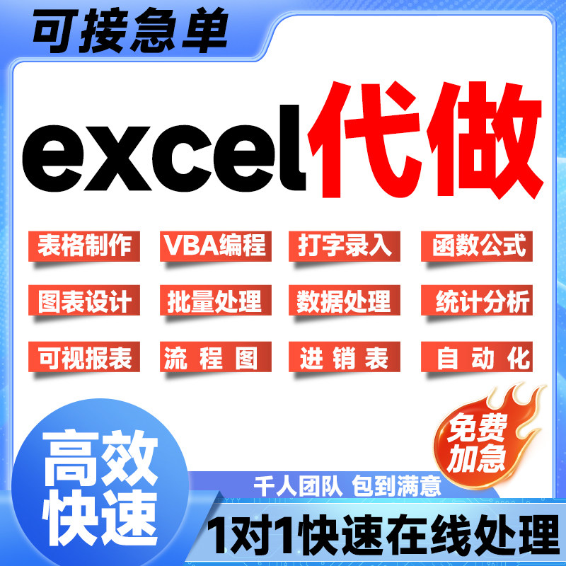 专业帮忙做excel表格制作数office办公制作