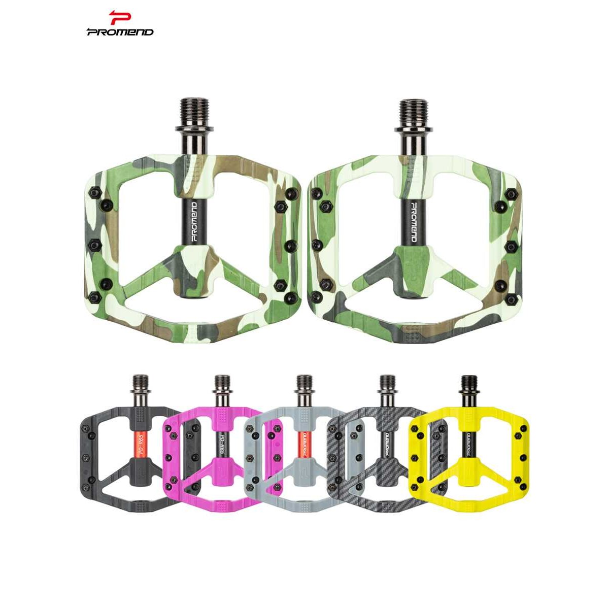 PROMEND自行车脚踏尼龙多彩3培林脚蹬山地车公路车脚踏板脚踏配件