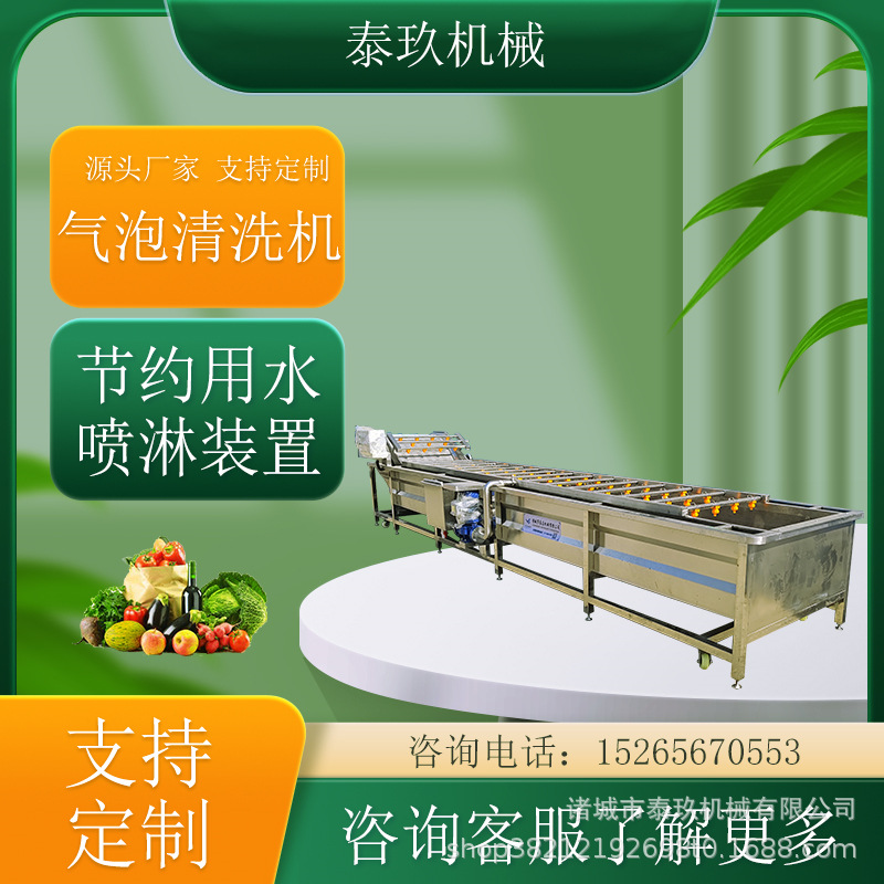 豆角芸豆气泡清洗机枸杞清洗设备白菜辣椒清洗流水线枇杷果洗果机