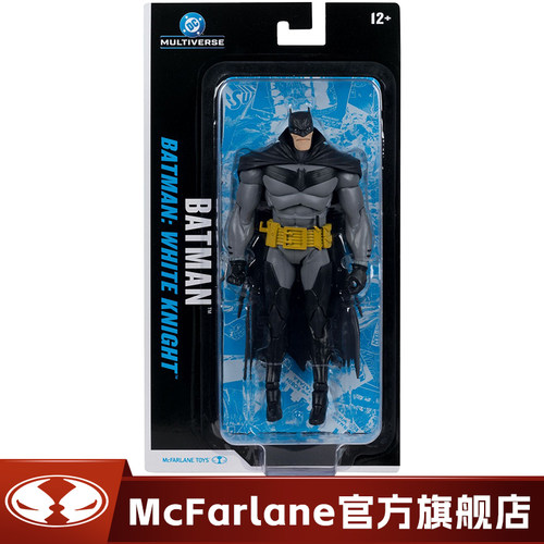 【现货】麦克法兰mcfarlaneDC白骑士蝙蝠侠挂卡1/10可动手办