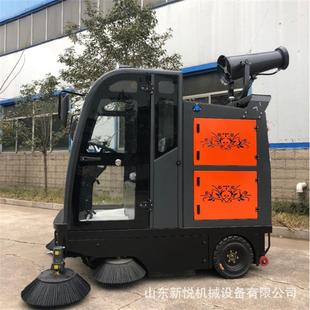 五刷电动扫地车 扫地机 全封闭洒水道路工业清扫车 厂家物业驾驶式