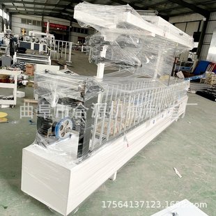 子母板木塑线条包覆机 木工格栅板材覆膜机合源包覆机