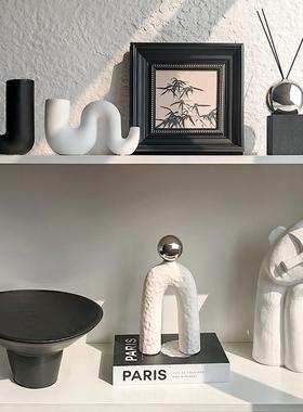 态生活 轻奢高级感黑白软装饰品小摆件 现代格调客厅酒柜书柜摆设