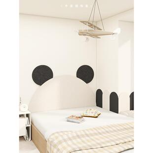 榻榻米软包墙围米奇照片墙留言板免打孔墙面装 饰毛毡板3d立体床围