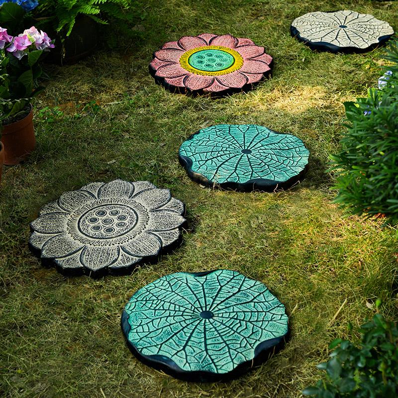 院子路径石花园垫脚石艺术铺路石草坪汀步石庭院踏脚石民宿地砖