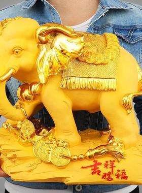大象摆件一对招财风水客厅电视柜酒柜办公室装饰品工艺品开业礼品