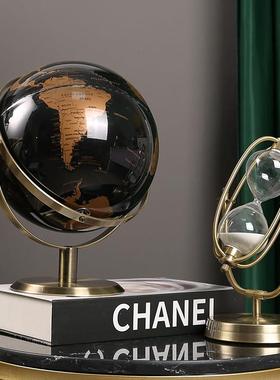 轻奢高档地球仪摆件办公室桌面书房摆设客厅家居电视柜酒柜装饰品