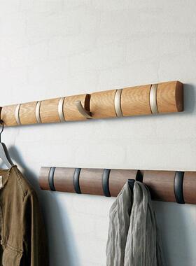 Umbra挂钩免打孔玄关衣架实木排钩北欧壁挂客厅卧室门后衣帽钩ins