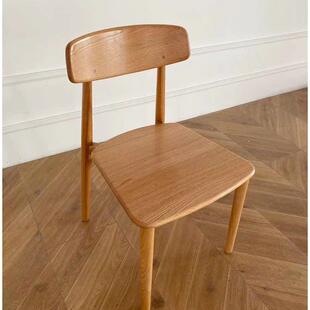 北欧格林纯实木橡木椅子餐桌椅书桌椅子带靠背简约现代欧式单椅