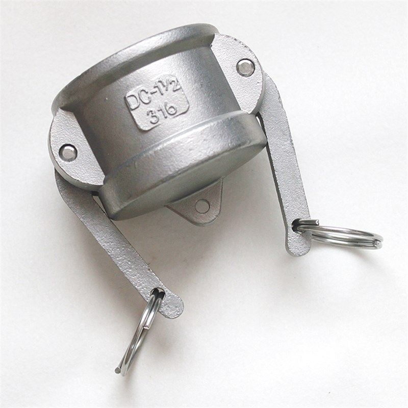 304不锈钢堵盖快速接头dc型母头扳把式快接卡套卡扣油管水管堵头