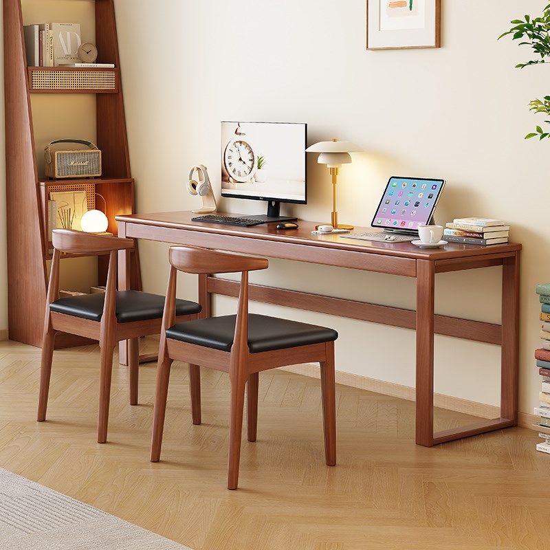 实木书桌学生家用长方形长条桌现代简约电脑桌写字台儿童学习桌子