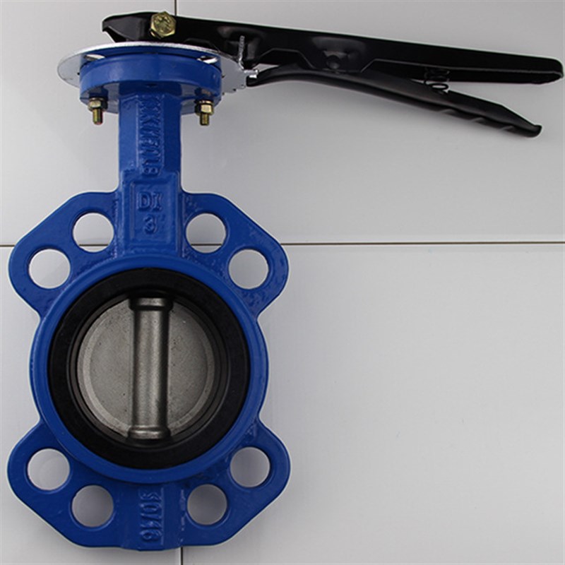 D71X-10/16手柄对夹蝶阀铸铁手动蝶阀水风阀门3寸4寸6寸DN100 150