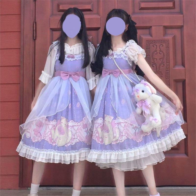 猫与情书lolita裙子学生甜美可爱软妹小清新洛丽塔jsk吊带连衣裙