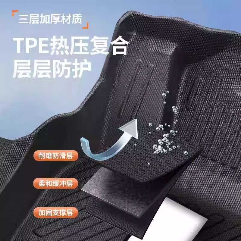 适用极氪7X专用汽车用品大全无异味防水内饰改装件TPE原厂脚踏垫