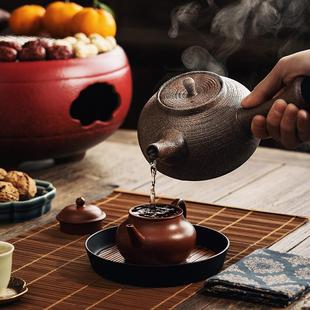 煮茶壶烤火炉子 冬日围炉煮茶电碳两用网红全套家用室内电陶炉中式