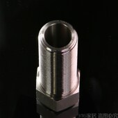 三角阀水管延长配件 水暖配件 4分 接头直通 304不锈钢加长内外丝