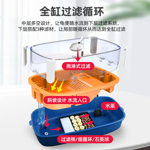 乌龟缸饲养缸专用缸生态缸龟箱养龟鳄龟大型小乌龟别墅屋家用客厅